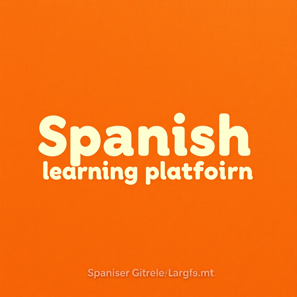 S pa n - Spanish learning platform logo featuring warm terracotta background with cream text in friendly rounded font